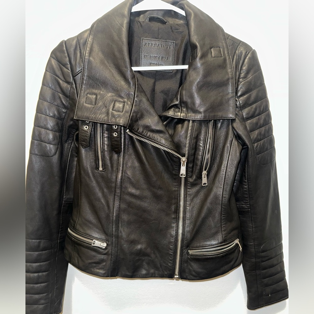 All Saints Black Leather Jacket